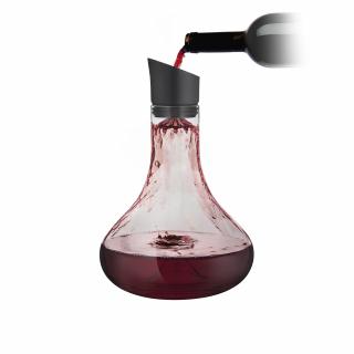 Karafa na víno skleněná kouřová 2L alpha