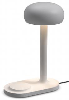LED lampička Emendo nabíjecí s Qi nabíječkou šedá