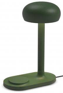 LED lampička Emendo nabíjecí s Qi nabíječkou tmavě zelená