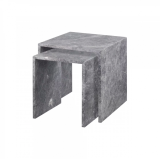 Odkládací stolek, set 2 ks VARU tundra grey