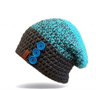 Háčkovaný houmeles  s knoflíky
