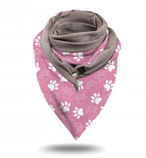 Maxi šátek růžový - ŤAPKY
