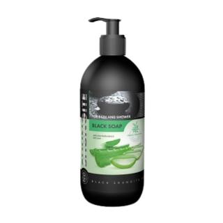 Černé bylinkové mýdlo do koupele - 500ml - Fratti