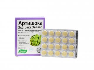 Extrakt artyčokové tabletky - Evalar - 20 tablet Balení: 20 tablet