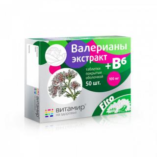 Extrakt z valeriány lekárskej + B6 - Vitamir - 50 ks