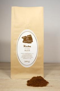 Kuba mletá Druh mletí: Filtrovaná káva (V60), Vakuum pot - Střední mletí hrubší, Sáček: 500 g