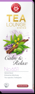 Tealounge kapslové sypané čaje Druhy čajů: Calm & Relax No. 651 - 8 kapslí