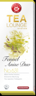 Tealounge kapslové sypané čaje Druhy čajů: Fennel Anise Duo No. 631 EXP 1/22