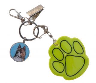 Akita - bižuterní a reflexní přívěsek (průměr 25 mm)
