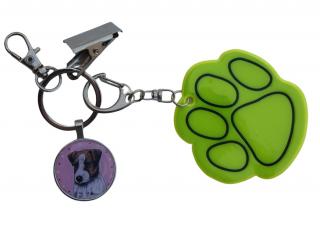 Jack Russel teriér - bižuterní a reflexní přívěsek (průměr 25 mm)
