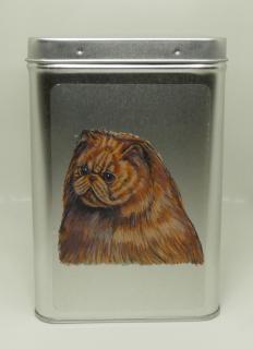 Plechová dóza - perská kočka (objem 1,5 l)