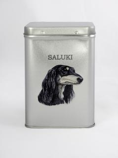 Plechová dóza - saluki - sleva 47% (objem 1,5 l)