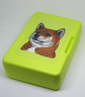 Shiba inu - plastový box (objem 0,9 l / 1,2 l)