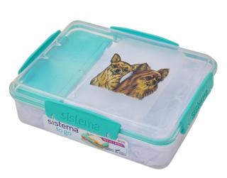 Svačinový box Sistema - 2 čivavy (objem 975 ml)