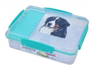 Svačinový box Sistema - bernský salašnický pes (objem 975 ml)