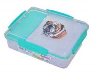 Svačinový box Sistema - buldok anglický (objem 975 ml)