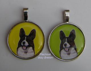 Welshcorgi Cardigan - bižuterní přívěsek (průměr 25 mm)