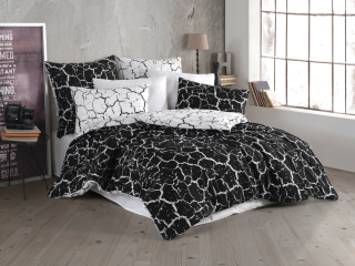 Bavlněný povlak na polštář Misty black Rozměr: 70x90