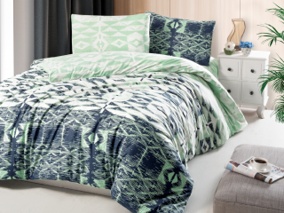 Povlečení krep 140x200, 70x90cm Nemo green Zapínání: hotelový uzávěr