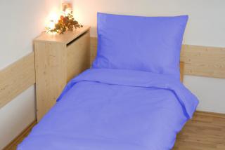 Prodloužené povlečení bavlna UNI 140x220, 70x90cm Modrá Zapínání: hotelový uzávěr