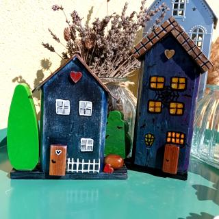 Halloweenský domeček  (Dřevěný domeček malovaný)
