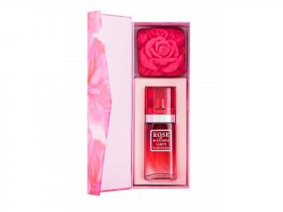 BioFresh Dámský dárkový set glycerinové mýdlo kostka a parfém s růžovou vodou Rose of Bulgaria 25 ml