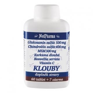MedPharma Glukosamin + chondroitin + MSM (klouby), 67 tablet