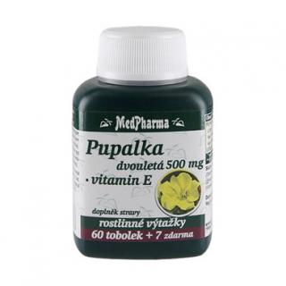 MedPharma Pupalka dvouletá 500 mg + vitamin E 67 tobolek