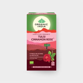 Organic India Tulsi skořice s růží BIO, 25 sáčky