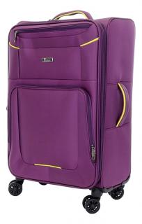 Cestovní kufr T-class® 933, TEXTIL, fialová, L, 65 x 43 x 25–28 cm