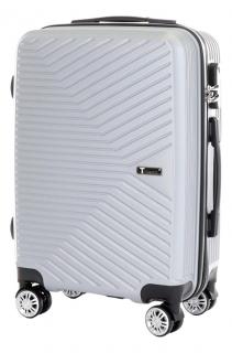 Cestovní kufr T-class® VT21111, stříbrná, M, 54 x 39 x 21 cm / 35 l