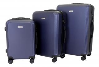 Sada 3 kufrů T-class® 1361 modrá, M, L, XL, TSA zámek, 35l, 60l, 90l