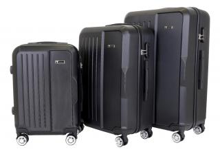Sada 3 kufrů T-class® VT1701, černá, M, L, XL / 35l, 60l, 90l
