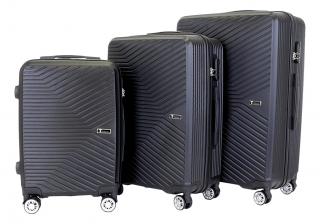 Sada 3 kufrů T-class® VT21111, černá, velikost M, L, XL / 35l, 60l, 90l