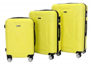 Sada 3 kufrů T-class® VT21121, žlutá, M, L, XL / 35l, 60l, 90l