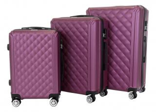 Sada 3 kufrů T-class® VT21191, fialová, velikost M, L, XL / 35l, 60l, 90l
