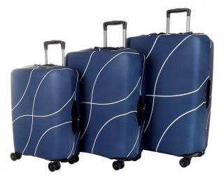 Sada 3 obalů na kufry T-class® (modrá s čárami), M, L, XL, 190 l, 3268