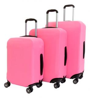 Sada 3 obalů na kufry T-class® (růžová), M, L, XL, 190 l, 674