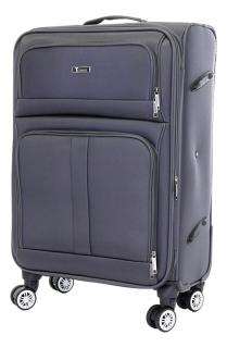 Střední cestovní kufr T-class® 932, šedá, L, 68 x 45 x 26–30 cm, rozšiřitelný