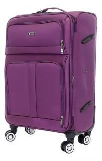Střední cestovní kufr T-class® 932, TEXTIL, fialová, L, 68 x 45 x 26–30 cm, rozšiřitelný