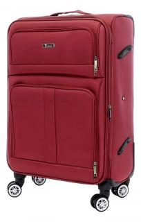 Střední cestovní kufr T-class® 932, Textil. vínová, L 68 x 45 x 26–30 cm