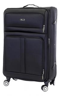 Velký cestovní kufr T-class® 932, černá, XL, 78 x 51 x 31 - 35 cm, rozšiřitelný