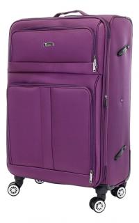 Velký cestovní kufr T-class® 932, TEXTIL, fialová, XL, 78 x 51 x 31–35 cm, rozšiřitelný