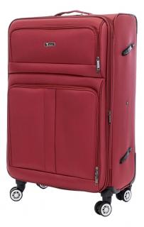 Velký cestovní kufr T-class® 932, TEXTIL, vínová, XL, 78 x 51 x 31–35 cm, rozšiřitelný