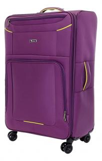 Velký cestovní kufr T-class® 933, TEXTIL, fialová, XL, 75 x 50 x 29–33 cm