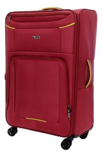 Velký cestovní kufr T-class® 933, vínová, textil, XL, 75 x 50 x 29–33 cm, rozšiřitelný