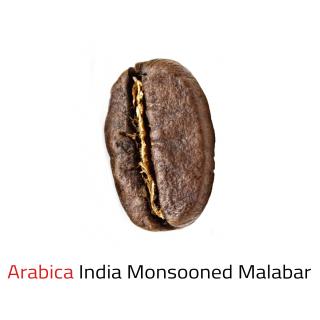 Čerstvě pražená káva zrnková Indie Malabar Monsooned  (Malabar)