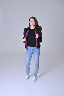 Bomber scuba  Chic  s podšívkou magenta Velikost: M