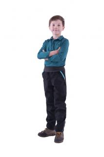 Zimní softshell kalhoty Barva: Černá/šedá, Velikost: vel.98/104 - výška postavy 104 cm
