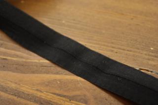 Černá transparentní jemná guma - lemovka, 20 mm